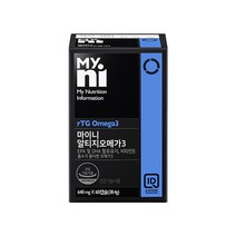 마이니 알티지오메가3 초임계 rTG 오메가3 영양제 알래스카 EPA DHA 항산화 비타민E 건조한눈 기억력 혈행 중성지질 개선 식약처인증 건강기능식품, 60캡슐  1개