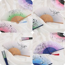 마트498 전통 접이식 대나무부채 접는부채 여름기념품 한국부채 옛날부채 합죽선 무용부채