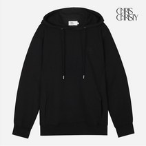 크리스크리스티 크리스크리스티 백폴디드 절개 로고자수 후드티셔츠_BLACK / KKMALWFDP06_H3W1