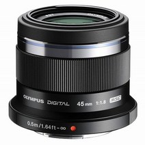 OLYMPUS 단초점 렌즈 M.ZUIKO DIGITAL 45mm F1.8 블랙, 1개, 상세페이지 참조