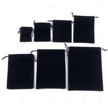 12x15cm 블랙 벨벳 주머니 미니 파우치 보석 소품 보관 수납