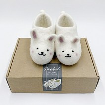 스튜디오분트스튜디오분트 태교 임신 선물 펠트반제품 토끼펠트신발 만들기 DIY 패키지, 12 cm