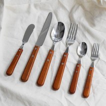 [천삼백케이] [채우다키친] 사토 금속 흥업 우드 핸들 커트러리 - 디너 나이프, 단품