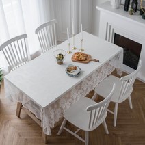 식탁 협탁 테이블 크리스마스 러너 Nordic Lace Tablecloth Dining Table Cover Wedding Party Hotel Home Bla 876cEA3c2, 01 WHITE