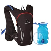 NICETREES 하이드레이션 경량 조끼 팩 백팩 2L 워터 블래더 포함 사이클링 하이킹 등산 캠핑 자전거 타기 마라톤 달리기에 적합 남성 여성용(블랙 레드), Black/Red