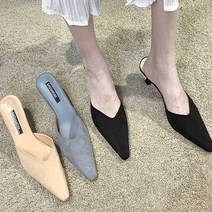 여성 데일리화 데이트룩 슈즈 가을 펌프스힐 뮬구두