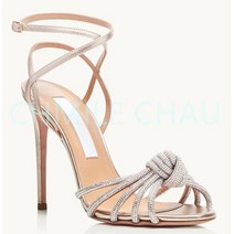 여름 샌들 스트랩 통굽 힐 크리스탈 럭셔리 여성 하이힐 한 연회 이브닝 파티 플러스 사이즈 신발 17-CHC-30