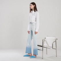 에고이스트 플리츠 믹스 프린트 데님팬츠 EM2DP366
