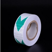 자동차 반사판 5cm 3m 안전 마크 경고 테이프 스트립 화살표 격자 스티커 자전거, 흰색과 녹색