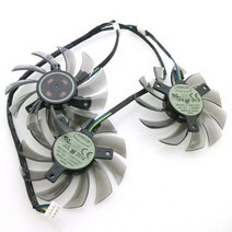 CPU팬 3 개/몫 T128010SU DC12V 0.35A 75mm 팬 기가 바이트 GTX1050 1060 1070 1080 G1 N950OC N960G1 N970 그래픽 카드 냉, [03] T128010SU-B-3pcs