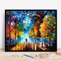 캔버스 유화 그리기 세트 해외DIY 명화그리기 대형 장미 꽃 플라워 숫자 그림 색칠하기, 살구빛 169 - 아름다운 인생