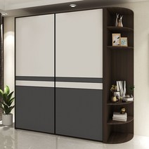 슬라이딩 옷장 장롱 키높이 도어장 서랍 행거 조립식, 16호