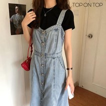 던스 데님 뷔스티에원피스