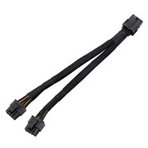Express Adapter Extension Wire 용 GPU PCI 1 암컷 8pin ~ 2 개의 남성 8p (6+2), 검은 색