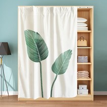 옷장 행거 블라인드 커튼 방진 깔끔한 부착 칸막이 가림막 안방 라커 룸 커튼 레일, 100cm  X 200cm  + J