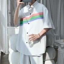 빅사이즈반팔와이셔츠 2023 여름 코트 A061C8016P45 4995083869