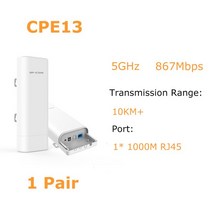 무선 AP 브리지 와이파이 야외 CPE 라우터 867Mbps 기가비트 액세스 포인트 장거리 확장기 안테나 25km, 04 CPE13