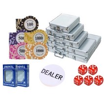 컬러칩 라스베가스 국제규격 카지노칩 경기용 숫자칩 포커칩 하드케이스 세트 100p 200p 300p 500p, 알루미늄 300p 세트