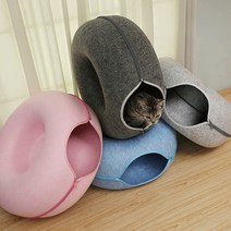 PETCA 고양이 숨숨집 고양이집 터널 고양이도넛 하우스, 그레이