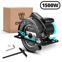 DEKODKCS185L1 전기 원형톱 185mm1500W 다기능 절단기 보조 핸들레이저 가이드가 있는 전동 공구, Spain+1500W