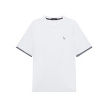 22SS [populet]화이트 라인배색 면혼방 반팔티셔츠 WHTS2B891WT