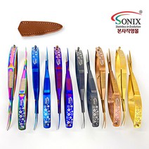 소닉스 스프링 자수가위 쪽가위12cm SP-701직선 곡선날 스테인레스 티타늄코팅 재봉가위, 직선형(STR), 04블랙(Black)