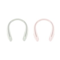 아트박스/트윈스파파 날개없는 휴대용 넥 밴드 목에거는 선풍기 WT-F41, 화이트