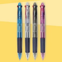 크라운 키넥스 3색 볼펜 0.7mm 국산 멀티펜 12개 12입, 핑크