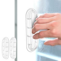 ARUA 아루아 유리문손잡이 창문 베란다 유리 베란다문 손잡이, 라운드(투명클리어)