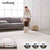 [아소방] 2P 프라임 놀이방매트 라인웨이브 230 (230x140x2cm), 상세 설명 참조