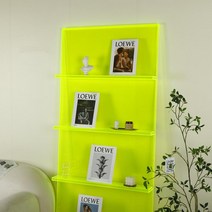 아크릴 매거진랙 거치대 리플렛 매거진 홍보물 브로셔, 7_형광그린/80L×13W×186H