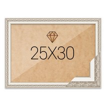 보석십자수 패브릭형 액자 25x30 고급형 매트실버 (아크릴 보호필름-스티커판 포함), 단품