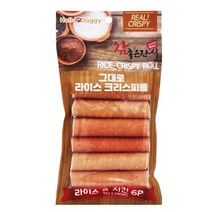 참좋은간식 바삭바삭 라이스 크리스피롤 6P (라이스&치킨) 수제간식, 1팩