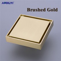 측구수로관 사각 원형 수로관 뚜껑 aodeyi 새로운 100 황동 샤워 배수 욕실 바닥, 닦은 금
