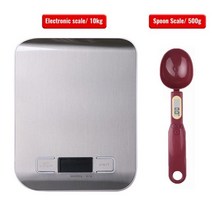 산업용전자저울5/10kg 주방 규모 디지털 다기능 스테인레스 스틸 무게 LCD 디스플레이 전자 저울 측정, 08 10kg-Spoon Scale