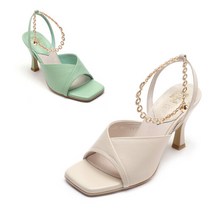 [AK PLAZA] [세라]SAERA S21S025 샌들 그린 아이보리 9CM