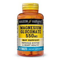 메이슨네츄럴 글루콘산마그네슘 550 MG 100 개