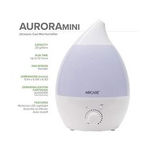 AIRCARE 무소음가습기 쿨 미스트 가습기WhisperQuiet Multi Color LED 조명 아로마 테라피 에센셜 오일 디퓨저 가정 침실 보육원 요가 스파 사무실용 화이트, white_Small