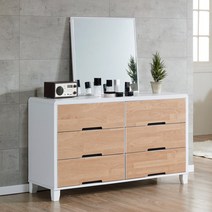 홀랜드 콘솔형 화장대세트, 오크화이트