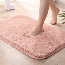 송강 욕실 발매트 주방 현관 화장실 부엌 극세사 러그 발수건 발판, 핑크