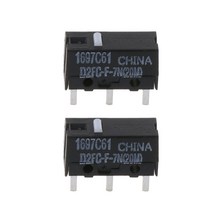 2pcs Original Omron Mouse Micro Switch D2FC-F-7N 20m Logitech Razer, 검은색