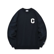 국내매장 정품 커버낫 COVERNAT C 로고 맨투맨 네이비
