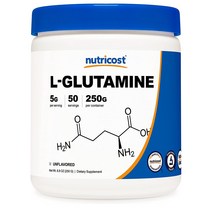 해외 Nutricost 뉴트리코스트 L-Glutamine 글루타민 250g, 2개