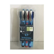슈나이더 슬라이더 Memo XB 볼펜s 3 팩 블랙 레드 & 블루 150293