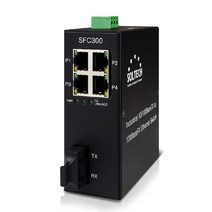 솔텍 SFC300S-SCM 메가 4포트 멀티 SC 1포트 TX RX 광 스위치 허브