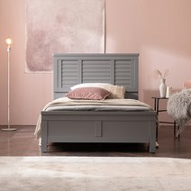 [삼익가구]NEW루버 도장 침대(독립스프링 매트리스-슈퍼싱글), 그레이