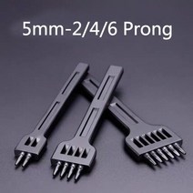 가죽 공예 도구 핸드 홀 펀치 diy 라운드 스티칭 펀치 바느질 조각 작업 안장 세트 간격 펀치 도구, 씨엔, 5mm 세트