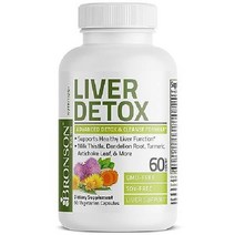 이지몰 Bronson Liver Detox 어드밴스드 디톡스 클렌징 포뮬러는 밀크시슬 민들레 뿌리 강황 아티초크 잎 등을 함유하여 간 건강을 지원합니다. 유전자 변형 성분 없음, 60 카운트(1팩)