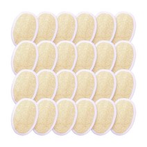 24 PCS 각질 제거 로파 패드 바디 스크러버 목욕 샤워 로파 스폰지 패드 각질 제거 세정기 브러시 깨끗한 피부, 하나, 베이지