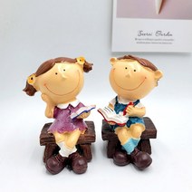 장식인형 독서하는 커플 세트상품, 상세페이지 참조